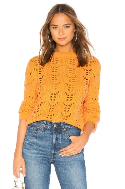 Shop Tularosa Open Weave Sweater In Marigold