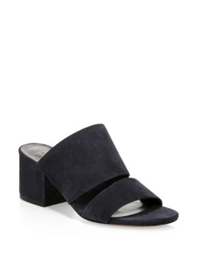 Shop Vince Charleen Suede Sandals In Coastal Blue