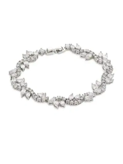 Shop Fallon Micro-vine Pav Bracelet In Silver