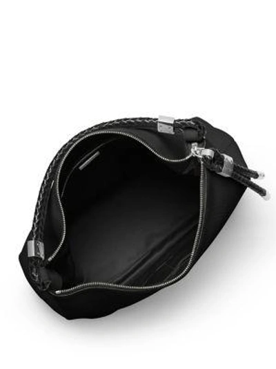 Shop Michael Kors Skorpios Leather Hobo Bag In Concrete