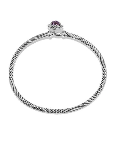 Shop David Yurman 8mm Chatelaine Bracelet With Gemstone In Silver In Gold Dome