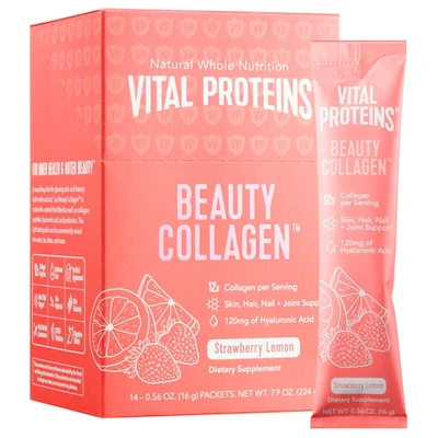 Shop Vital Proteins Beauty Collagen - Strawberry Lemon 14 Packets X 0.56 oz/ 16 G