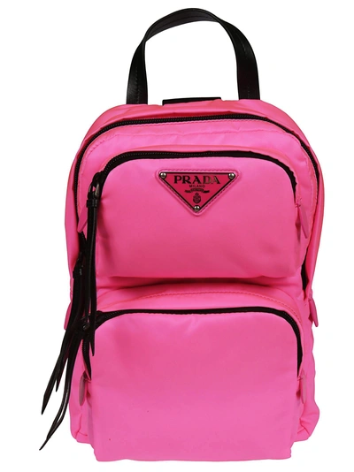 Shop Prada One-shoulder Backpack In Pink