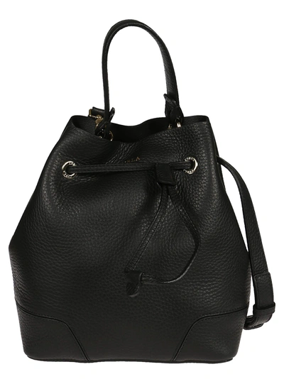 Shop Furla Medium Stacy Bucket Bag In Black