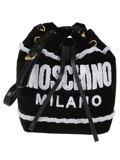 Shop Moschino Logo Bucket Bag