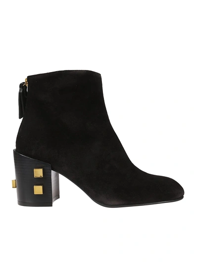 Shop Stuart Weitzman Studded Ankle Boots In Black
