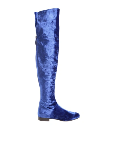 Shop Alberta Ferretti - Boots In Blue