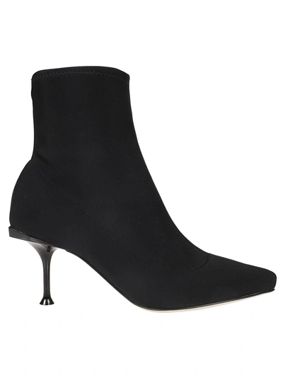 Shop Sergio Rossi Logo Plaque Ankle Boots In Black