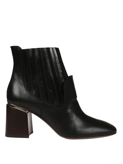 Shop Tod's Elasticated Panel Boots In Black