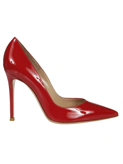 Shop Gianvito Rossi Pointy Toe Pumps In Red