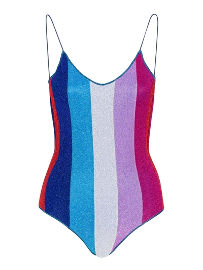 Shop Oseree Swimsuit Lurex Lumiere In Multicolor