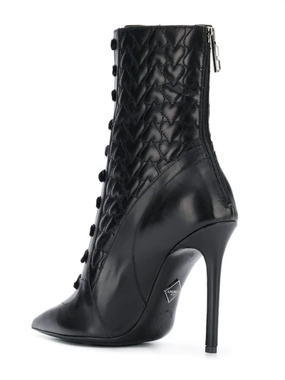 Shop Aperlai Hearts Ankle Boots In Black