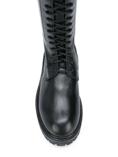Shop Ann Demeulemeester Lace-up Boots - Black