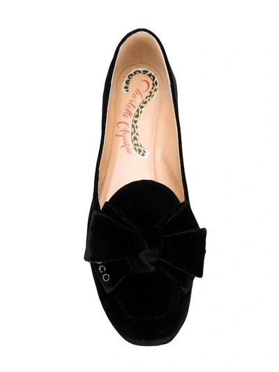 Shop Charlotte Olympia Bow Ballerinas In Black