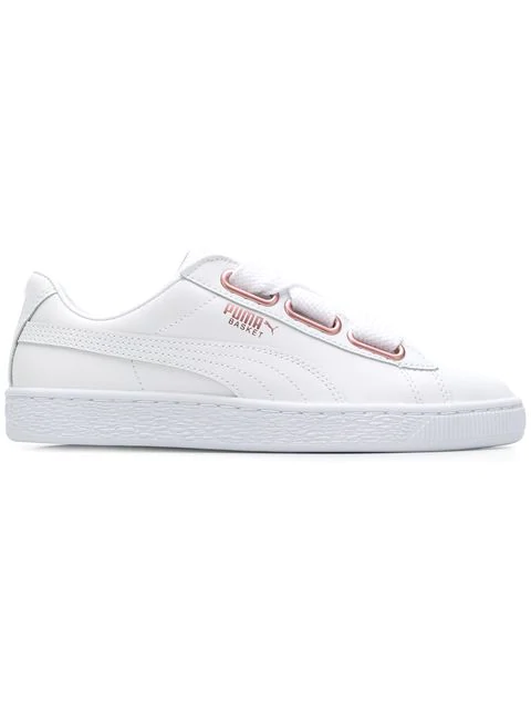 puma basket heart white rose gold