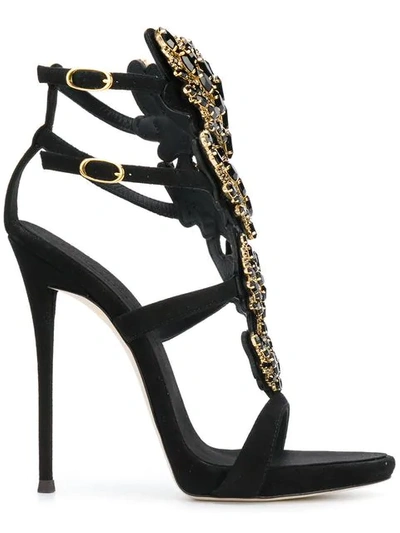 Shop Giuseppe Zanotti Cruel Sparkle Sandals In Black