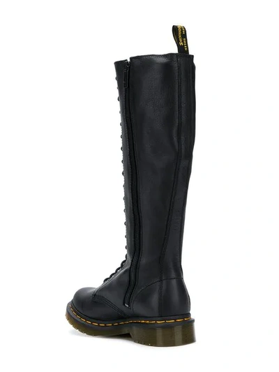 Shop Dr. Martens' Lace Up Knee Length Boots In Black