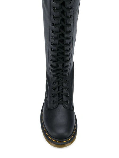 Shop Dr. Martens' Lace Up Knee Length Boots In Black