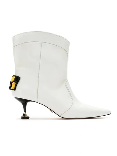 Shop Andrea Bogosian Ankle Boots - White