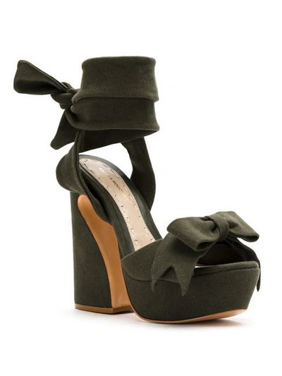 Shop Andrea Bogosian Platform Sole Sandals - Green