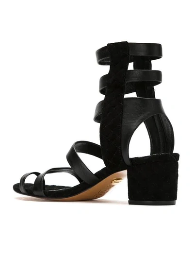 Shop Andrea Bogosian Leather Sandals In Black