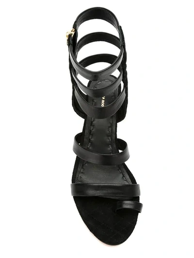 Shop Andrea Bogosian Leather Sandals In Black