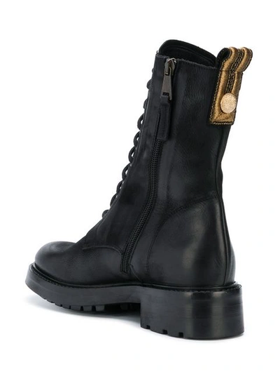 Shop Strategia Mid-calf Length Utility Boots In Black