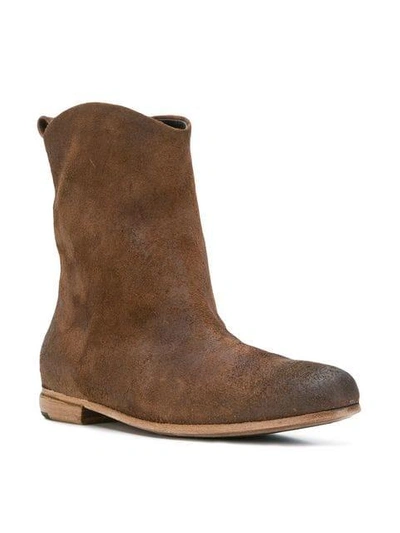 Shop Marsèll Cowboy Mid Calf Boots In Brown