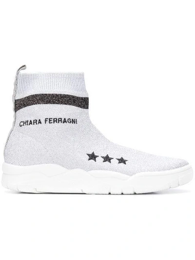 Shop Chiara Ferragni Active Sneakers - Metallic