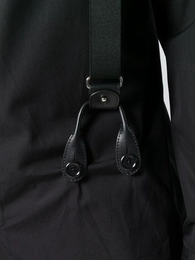 Shop Moschino Shirt With Suspenders And Harness - Black