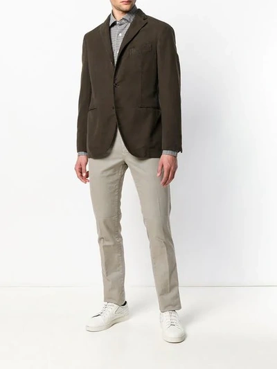 Shop Boglioli Blazer Jacket In Brown