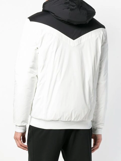 Shop Fendi Loose Hooded Jacket - White