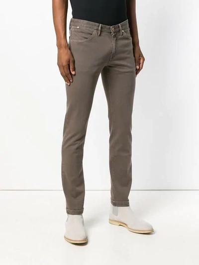 Shop Pt05 Swing Tinto Slim Trousers - Brown