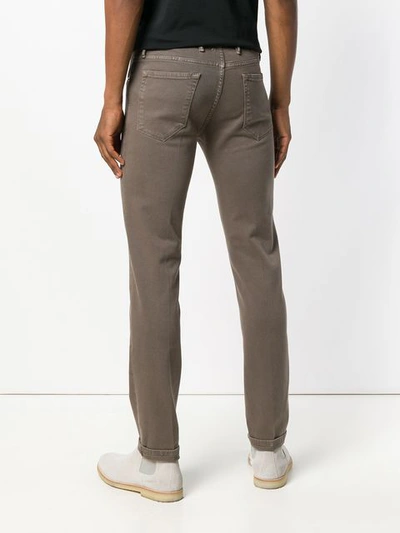 Shop Pt05 Swing Tinto Slim Trousers - Brown