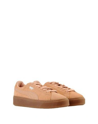 Shop Puma Suede Platform Core Gum Woman Sneakers Blush Size 8.5 Leather In Pink