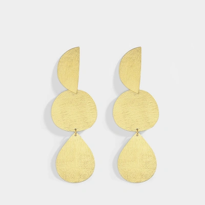 Shop Annie Costello Brown | Thea Earrings In Gold Brass