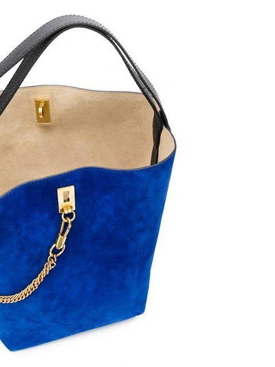 Shop Givenchy Mittelgrosse 'gv' Beuteltasche - Blau In Blue