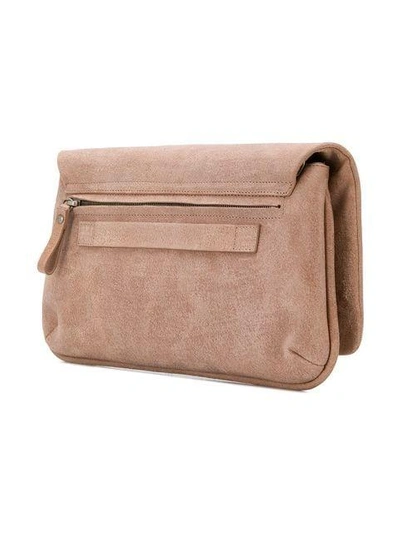 Shop Marsèll Leather Clutch In Neutrals