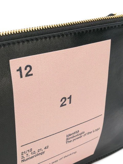 Shop N°21 Numerology Clutch Bag In Black