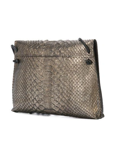 Shop B May Foldover Clutch Bag - Metallic