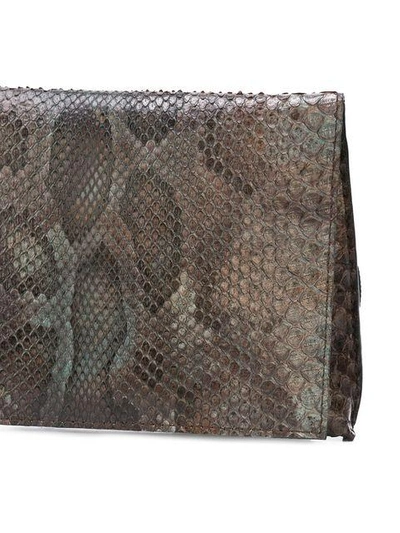 Shop B May Foldover Clutch Bag - Grey