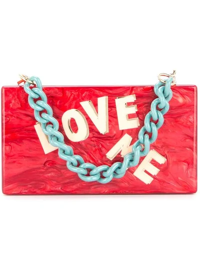 Shop Edie Parker Love Me Clutch - Red