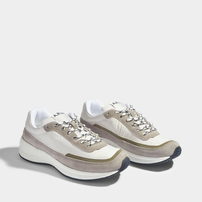 Shop Apc A.p.c. | Women Running Shoes In White Polyester Nylon