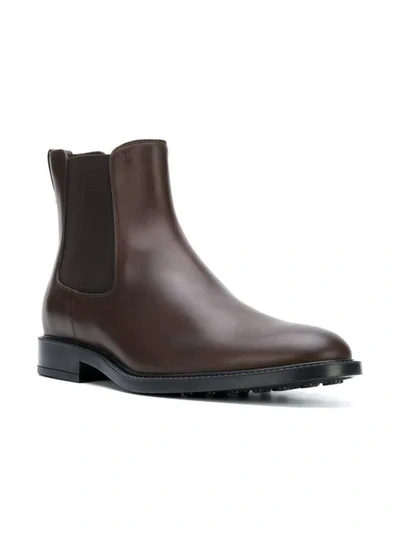 Shop Tod's Chelsea Boots In Brown