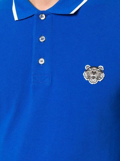 Shop Kenzo Basic Polo Shirt - Blue