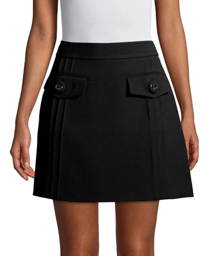 Shop Prada Wool Skirt In Nocolor