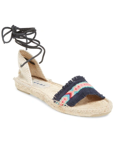 Shop Manebi Flat Fringe Sandal In Nocolor