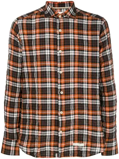 checked button-down shirt