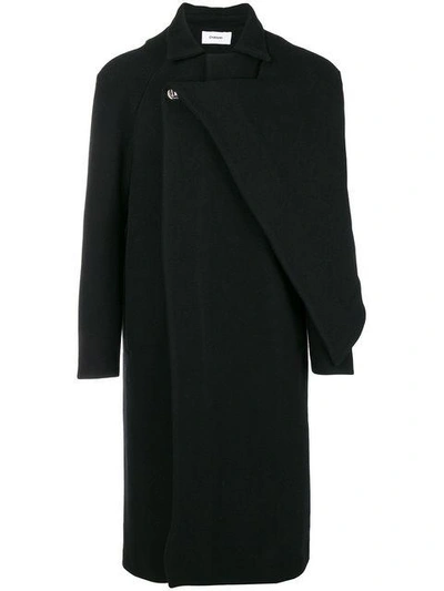 Shop Chalayan Half Cape Mac In Black