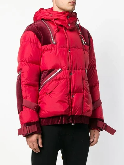 Shop Sacai Padded Jacket In Red